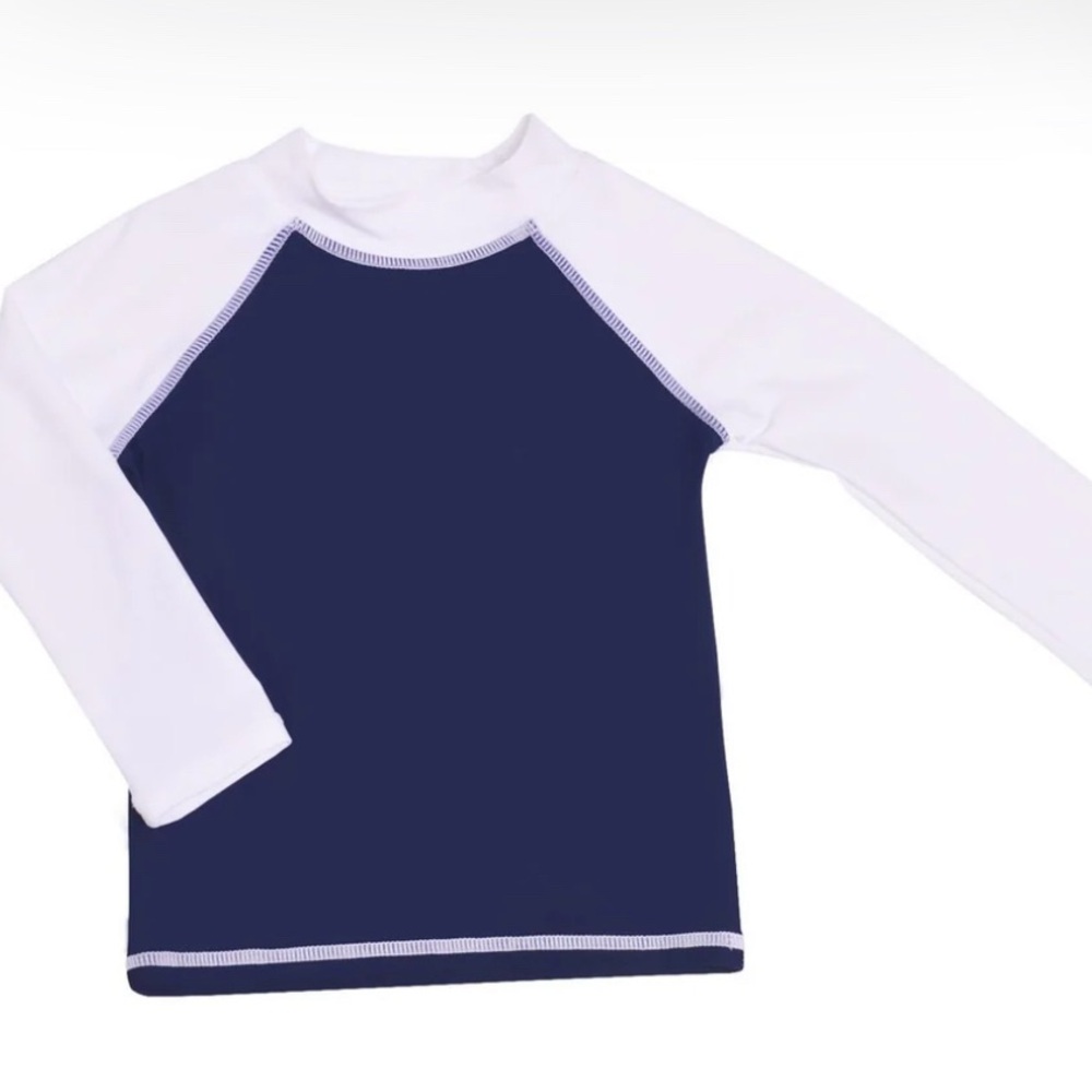 Flap Happy Navy and White Kids Swim Rashguard